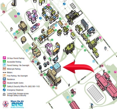 Campus map with Archives location