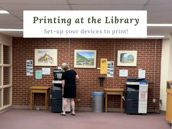 Printing at the library.